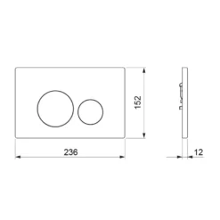 Abacus ISO Stainless Steel Flush Plate