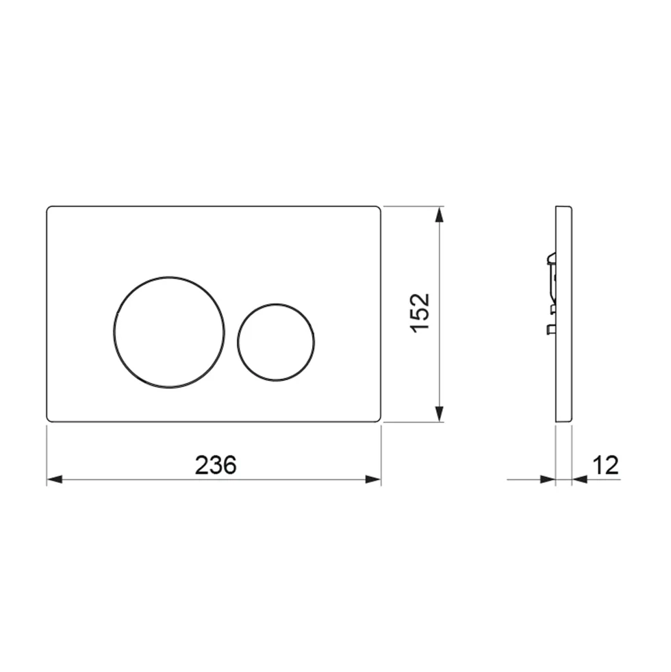 Abacus ISO Stainless Steel Flush Plate