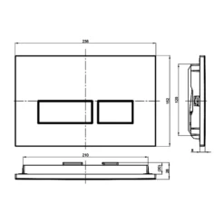 Abacus Trend Flush Plate