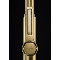 Abode Hex Industrial Single Lever Mono Pull Out Kitchen Mixer Tap - Antique Brass