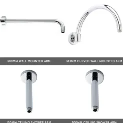 Arabella Traditional Concealed Shower Valve & Fixed Shower Head