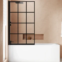 Armourcast Reinforced Keyhole Shower Bath with Shower Screen - 1700mm