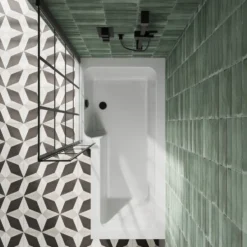 Armourcast Reinforced L Shape Single Ended Bath with Panel & Shower Screen - 1700 x 700