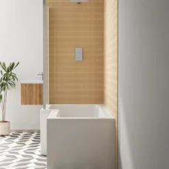 Armourcast Reinforced L Shape Single Ended Bath with Panel & Shower Screen - 1700 x 700