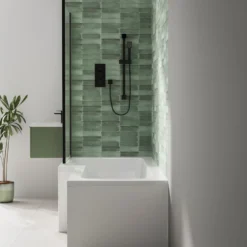 Armourcast Reinforced L Shape Single Ended Bath with Panel & Shower Screen - 1700 x 700