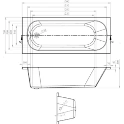 Armourcast Reinforced Single Ended Bath