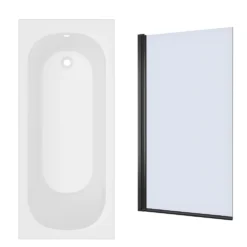 Armourcast Reinforced Single Ended Shower Bath & Shower Screen