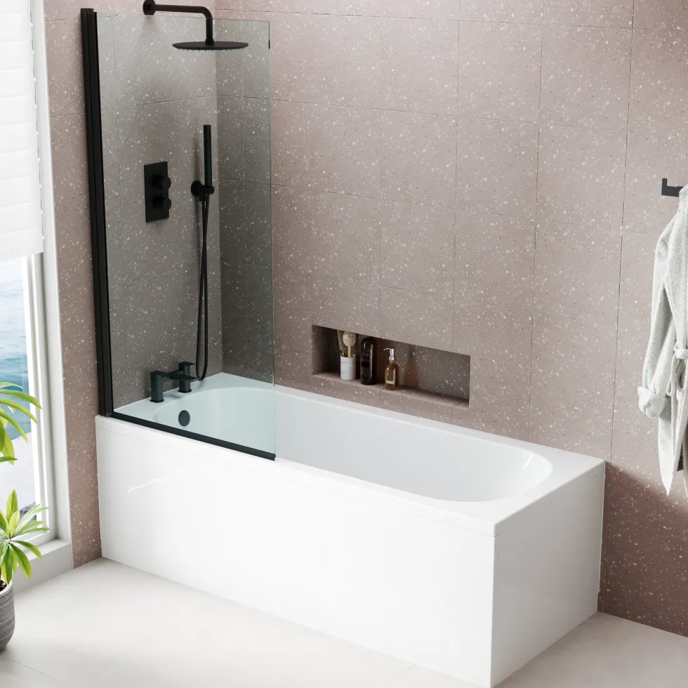 Armourcast Reinforced Single Ended Shower Bath & Shower Screen