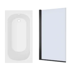 Armourcast Reinforced Single Ended Shower Bath & Shower Screen