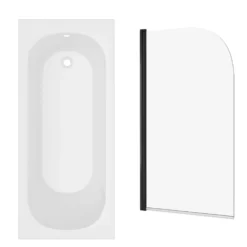 Armourcast Reinforced Single Ended Shower Bath & Shower Screen