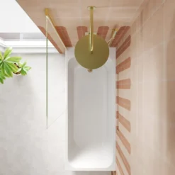 Armourcast Reinforced Slim Edge Single Ended Bath with Shower Screen - 1700mm