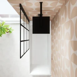 Armourcast Reinforced Slim Edge Square Single Ended Bath with Shower Screen - 1700mm