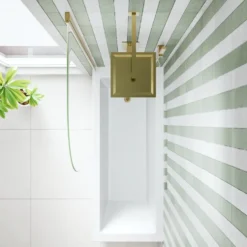 Armourcast Reinforced Straight Square Single Ended Bath with Shower Screen