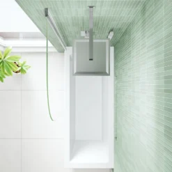 Armourcast Reinforced Straight Square Single Ended Bath with Shower Screen