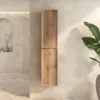 Aura 1600mm Tall Wall Mounted Natural Oak Storage Unit