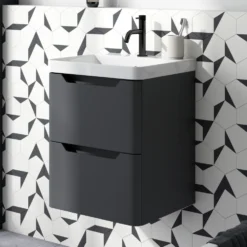 Ava 500mm Wall Hung Vanity Unit & Basin