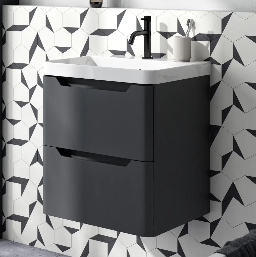 Ava 600mm Wall Hung Vanity Unit & Basin