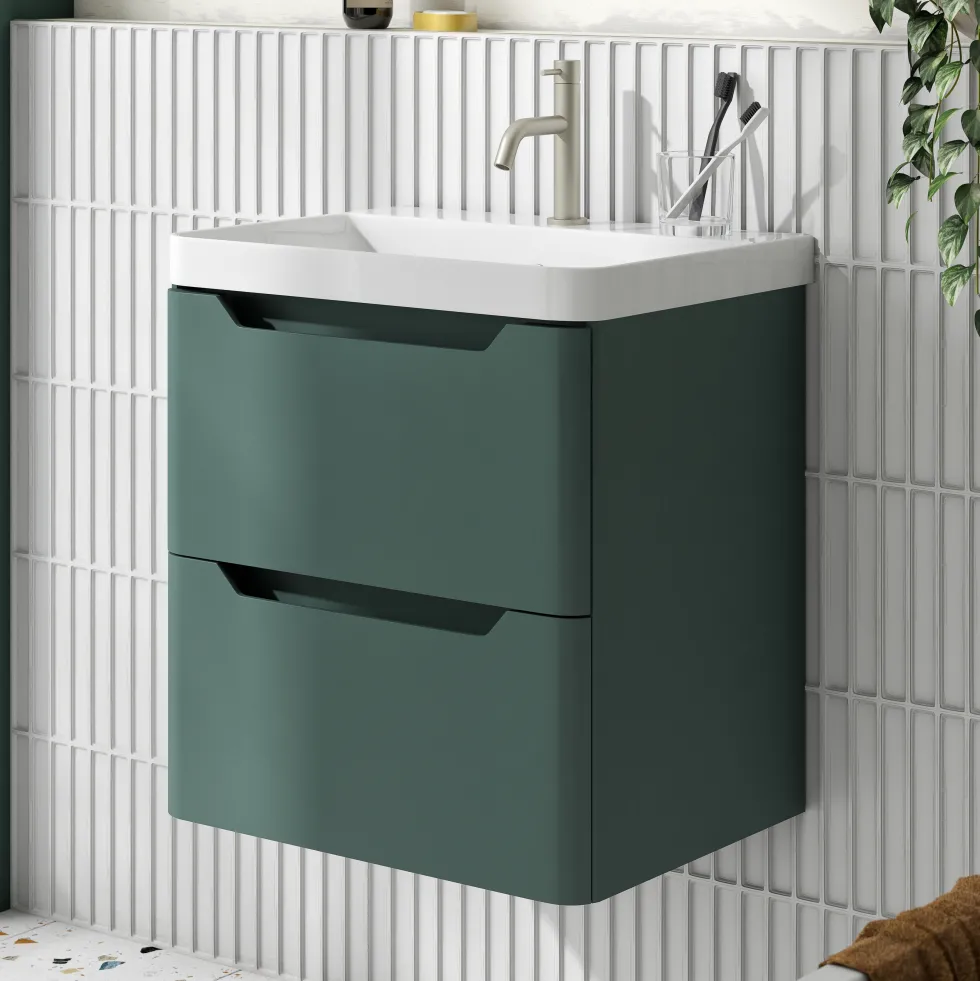 Ava 600mm Wall Hung Vanity Unit & Basin