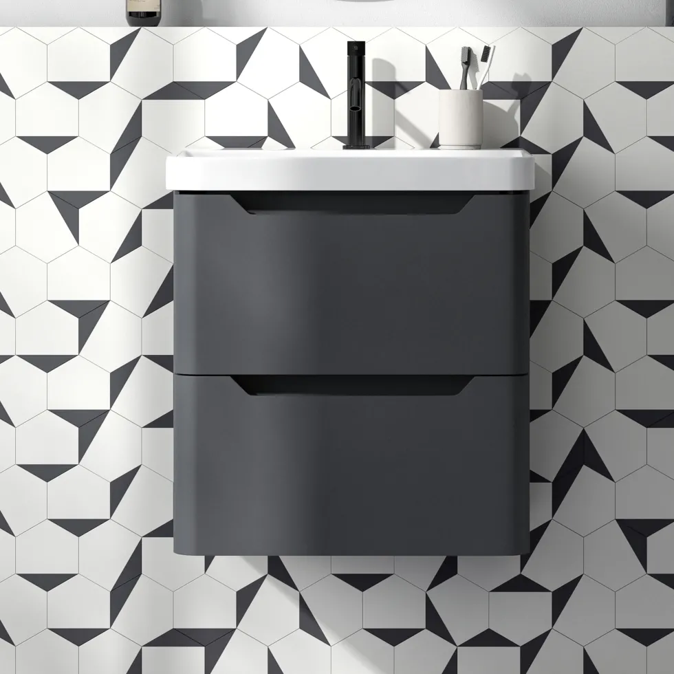 Ava 600mm Wall Hung Vanity Unit & Basin