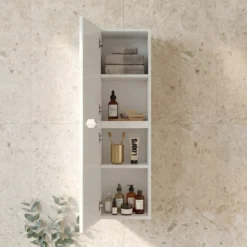 Ava 1400mm Wall Mounted Tall Storage Cabinet