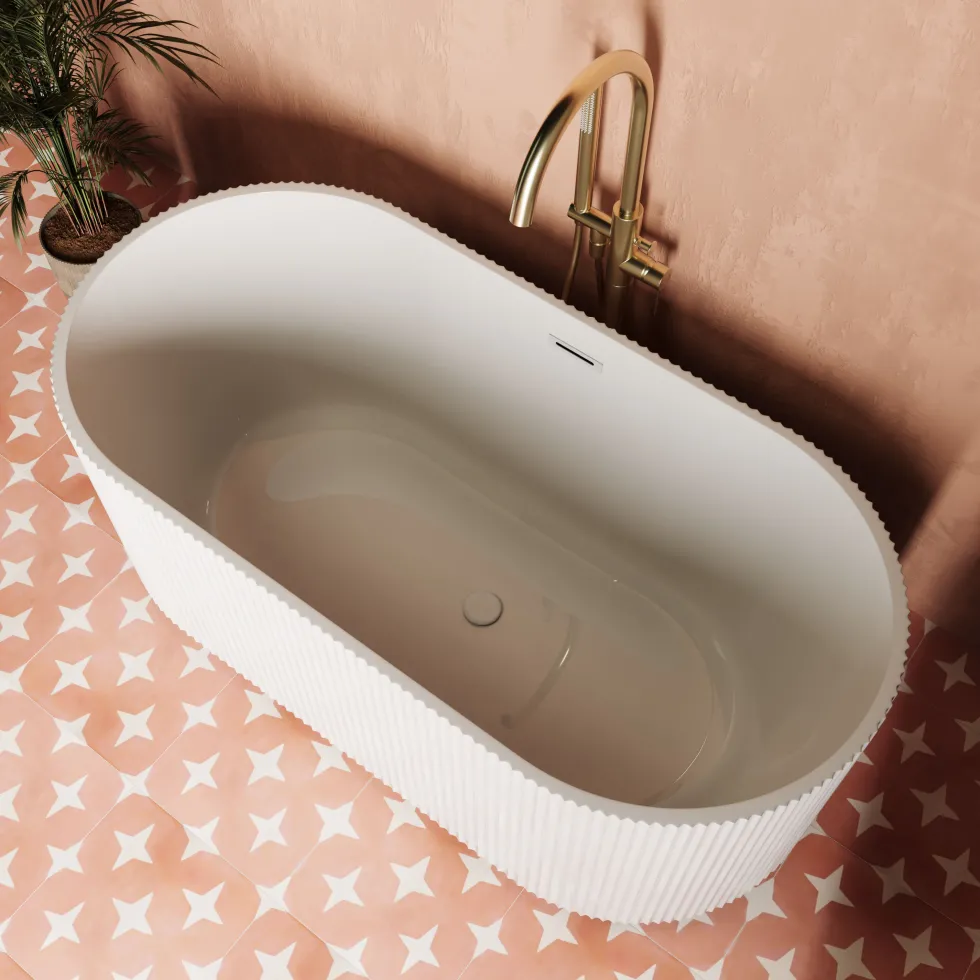 Billy Fluted Freestanding Bath - 1700 x 800mm