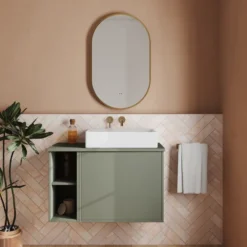 Billy LED Illuminated Oval Framed Mirror with Demister Pad & Colour Change Lights - 500 x 800mm