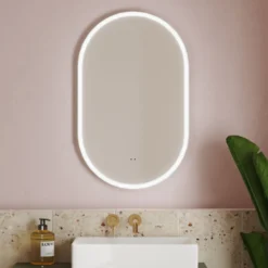 Billy LED Illuminated Oval Mirror with Demister Pad & Colour Change Lights - 500 x 800mm