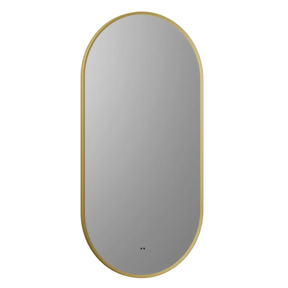 Billy LED Oval Framed Mirror with Demister Pad & Colour Change Lights - 500 x 1000mm