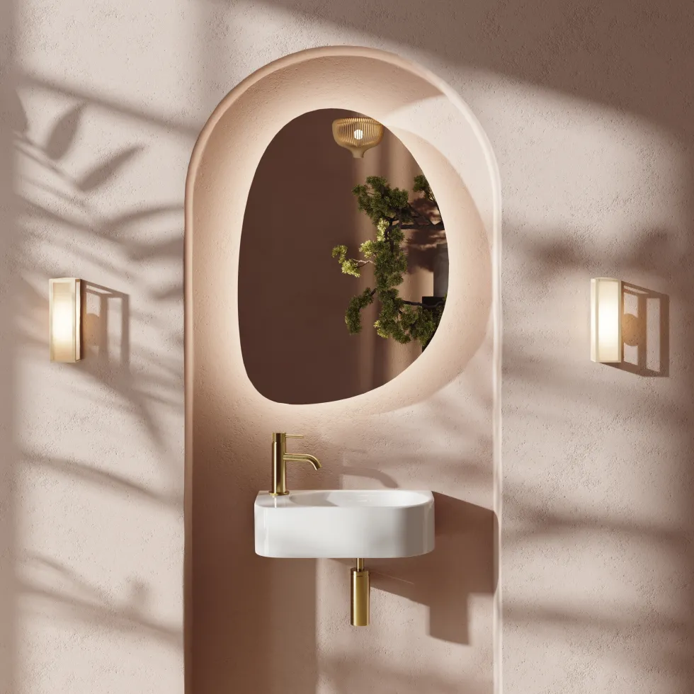 Billy Wall Hung Curved Cloakroom Basin - 400 x 215mm