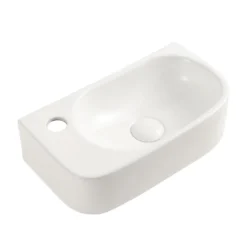 Billy Wall Hung Curved Cloakroom Basin - 400 x 215mm