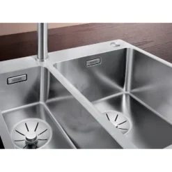 Blanco Andano 1.5 Bowl Inset Satin Polish Stainless Steel Kitchen Sink & Waste with Right Hand Main Bowl - 585 x 500mm