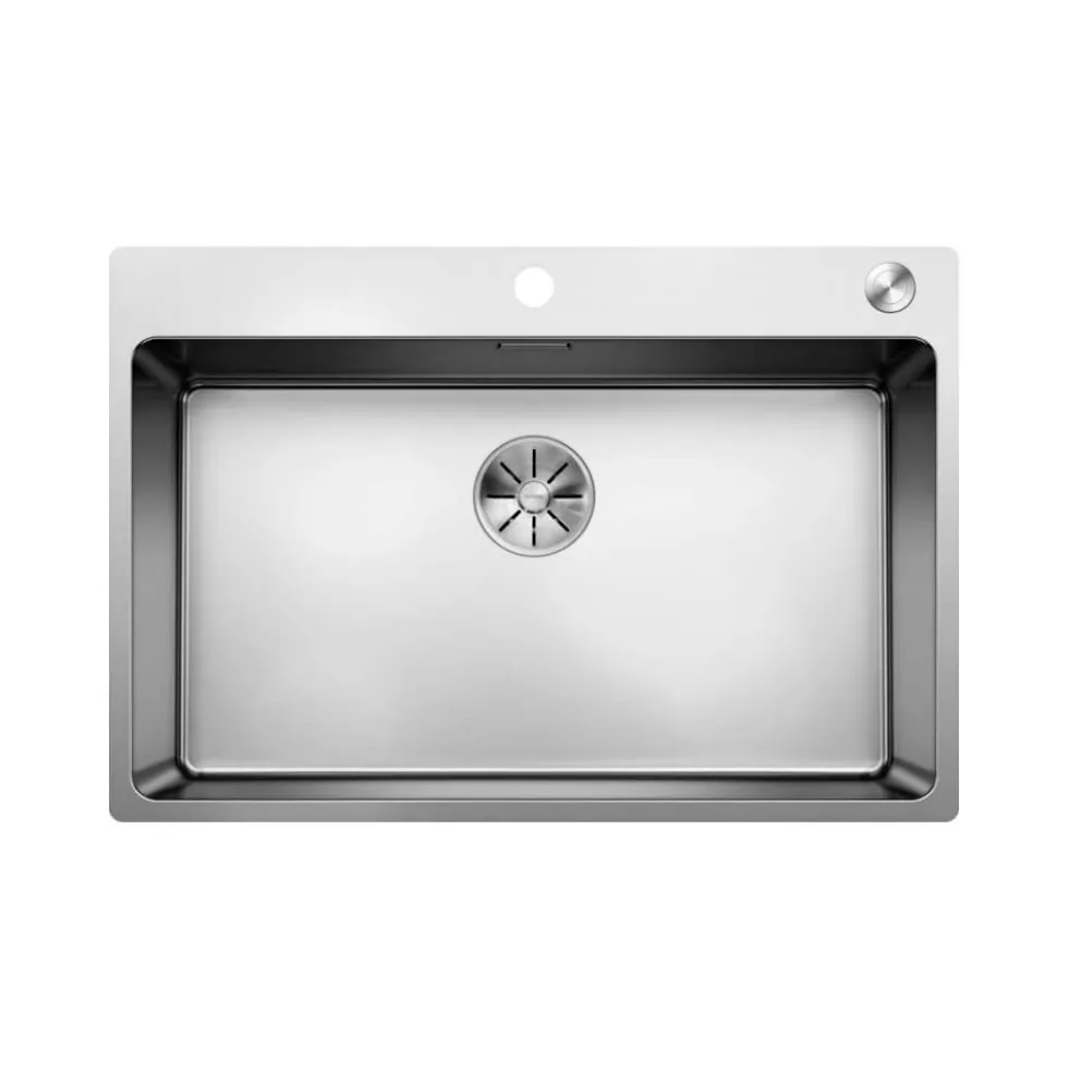 Blanco Andano Extra Large 1 Bowl Inset Satin Polish Stainless Steel Kitchen Sink & Waste - 740 x 500mm
