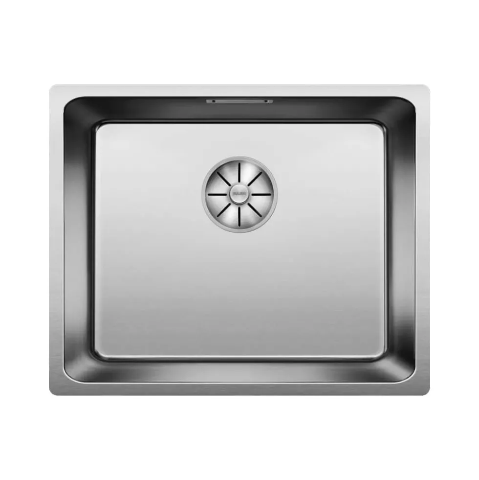 Blanco Andano Large 1 Bowl Undermount Satin Polish Stainless Steel Kitchen Sink & Waste - 540 x 440mm