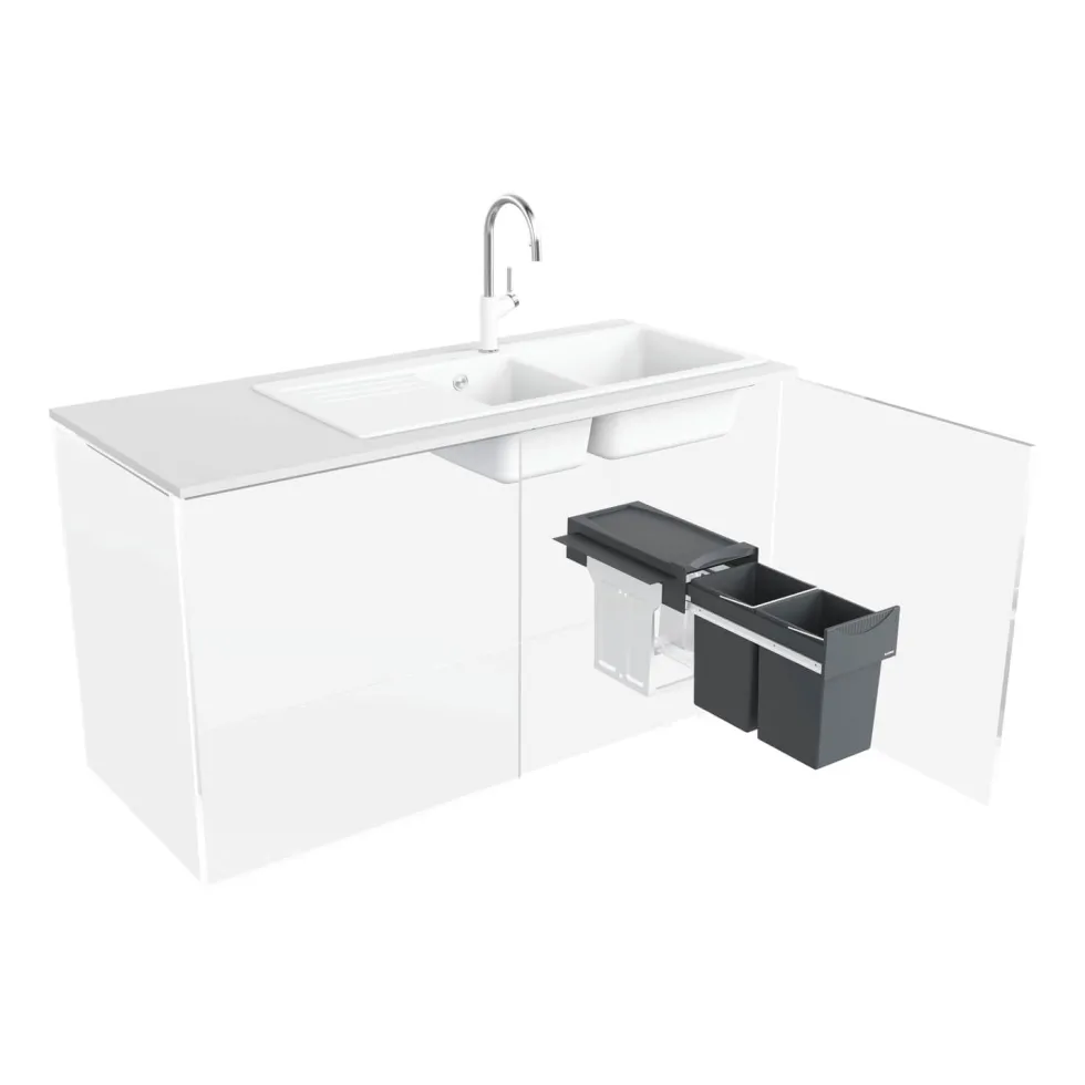 Blanco Botton Pro 30 litre 2 Container Waste Organiser for 300mm Kitchen Cabinets