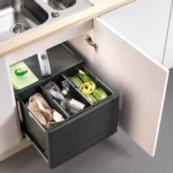 Blanco Botton Pro 39 litre 3 Container Waste Organiser for 600mm Kitchen Cabinets