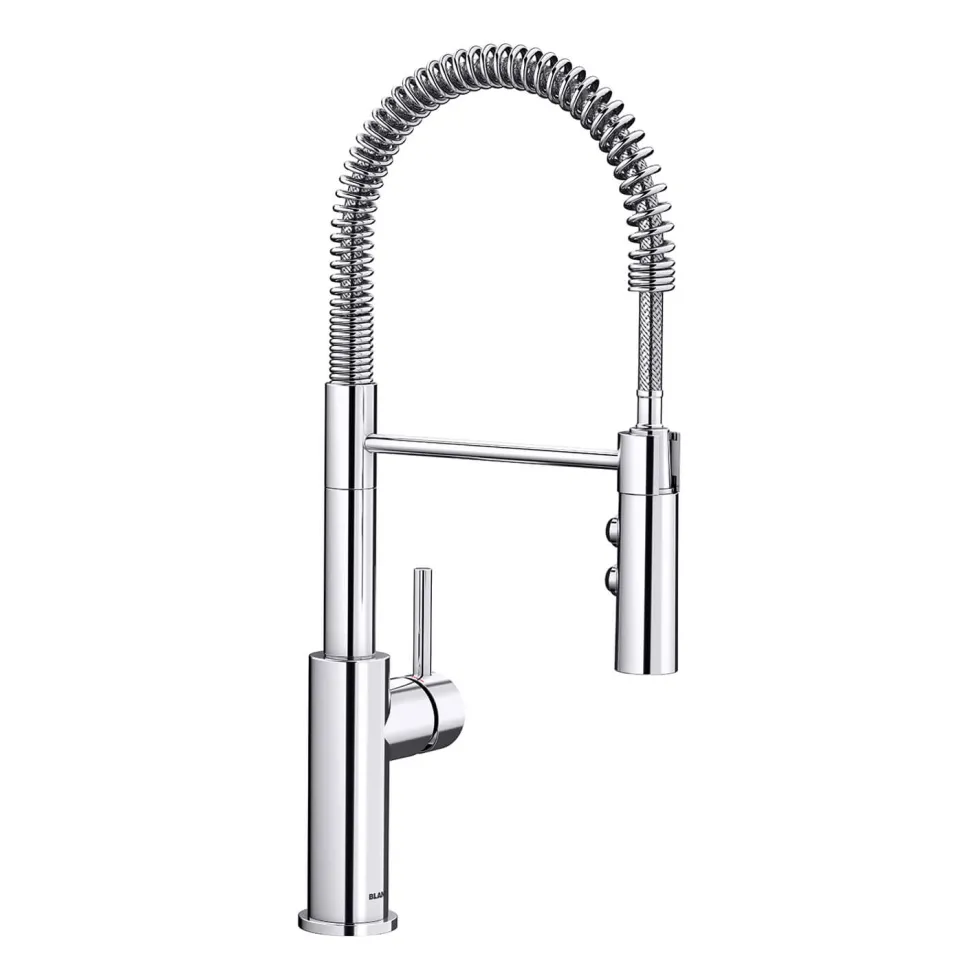 Blanco Catris-S Semi-Professional Chrome Single Lever Pull Out Kitchen Mixer Tap with Dual Spray