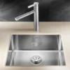 Blanco Claron 1 Bowl Undermount Satin Polish Stainless Steel Kitchen Sink & Waste - 490 x 440mm