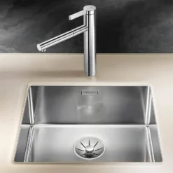 Blanco Claron 1 Bowl Undermount Satin Polish Stainless Steel Kitchen Sink & Waste - 490 x 440mm