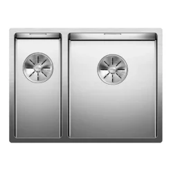 Blanco Claron 1.5 Bowl Undermount Satin Polish Stainless Steel Kitchen Sink & Waste - 585 x 440mm
