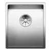 Blanco Claron Compact 1 Bowl Undermount Satin Polish Stainless Steel Kitchen Sink & Waste - 380 x 440mm