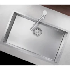 Blanco Claron Extra Large 1 Bowl Satin Polish Stainless Steel Kitchen Sink & Waste - 740 x 440mm