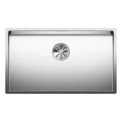 Blanco Claron Extra Large 1 Bowl Undermount Satin Polish Stainless Steel Kitchen Sink & Waste - 740 x 440mm