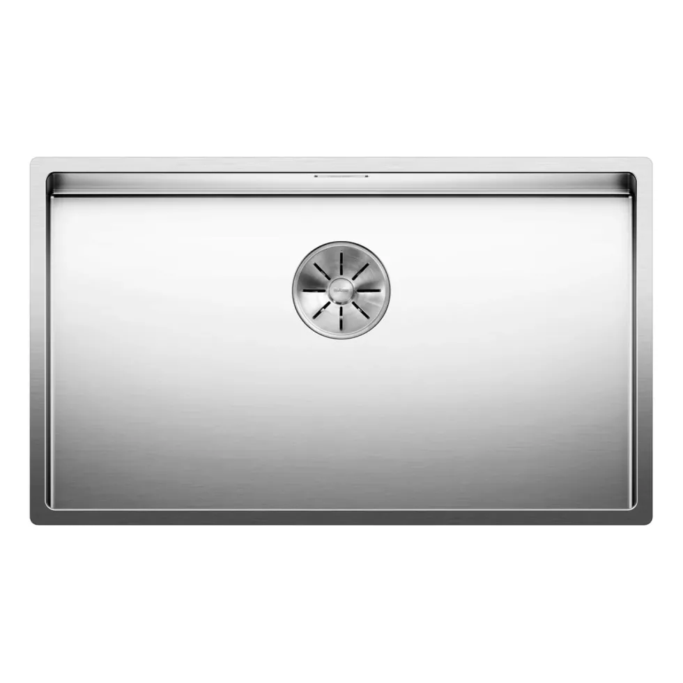 Blanco Claron Extra Large 1 Bowl Undermount Satin Polish Stainless Steel Kitchen Sink & Waste - 740 x 440mm