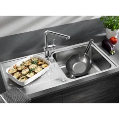 Blanco Classimo XL 6 S-IF 1 Bowl Brushed Stainless Steel Kitchen Sink & Waste with Reversible Drainer - 1000 x 500mm