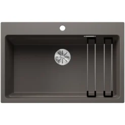 Blanco Etagon 8 Extra Large 1 Bowl Silgranit Composite Kitchen Sink & Waste with Tap Ledge - 780 x 510mm