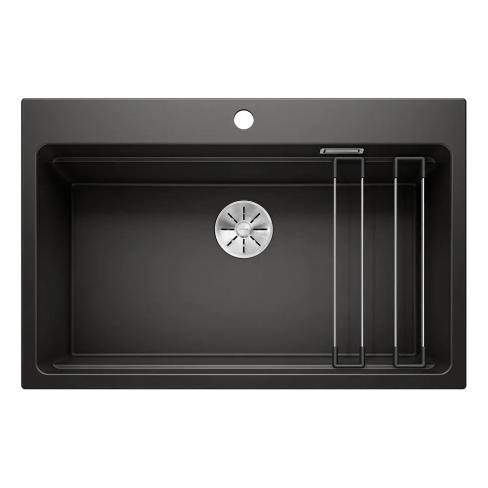Blanco Etagon 8 Extra Large 1 Bowl Silgranit Composite Kitchen Sink & Waste with Tap Ledge - 780 x 510mm