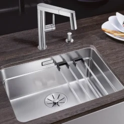 Blanco Etagon Large 1 Bowl Satin Polish Inset or Undermount Stainless Steel Kitchen Sink & Waste - 540 x 440mm