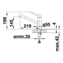 Blanco Kano Single Lever Mono Kitchen Mixer Tap