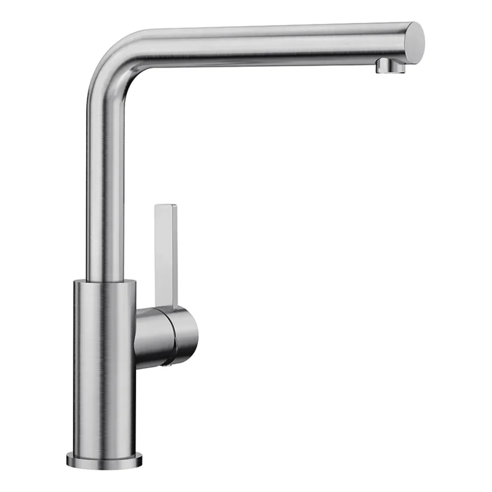 Blanco Lanora Eco Cold Start WRAS Approved Brushed Stainless Steel Mono Kitchen Mixer Tap