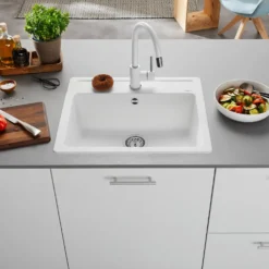 Blanco Legra 6 1 Bowl Silgranit Composite Kitchen Sink & Waste with Tap Ledge - 585 x 500mm